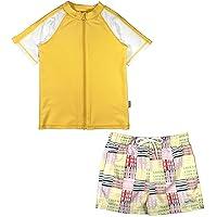 Algopix Similar Product 1 - SwimZip Boys Short Sleeve Rash Guard 