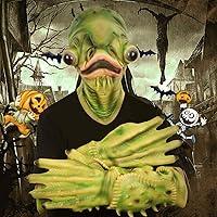 Algopix Similar Product 17 - Bagmrteho Green Fish Mask with Gloves