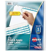 Algopix Similar Product 7 - Avery 5 Tab Dividers for 3 Ring Binder