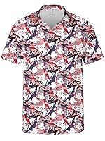 Algopix Similar Product 13 - Texas Hawaiian Shirt for Men Short