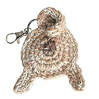 Algopix Similar Product 7 - Handmade Wool Pug Dog Butt Keychain Fawn