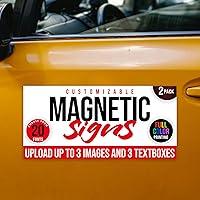 Algopix Similar Product 3 - 2Pack12x24 Custom Magnet Signs in