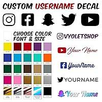 Algopix Similar Product 9 - Pair of 2 Custom Social Media Username