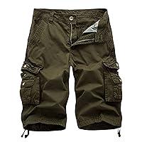 Algopix Similar Product 13 - QOAAIE Mens Twill Cotton Cargo Shorts