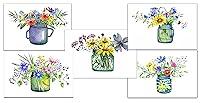 Algopix Similar Product 6 - Wildflower Bouquet Greeting Cards Set