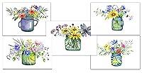 Algopix Similar Product 7 - Wildflower Bouquet Greeting Cards Set