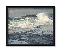 Algopix Similar Product 11 - Monem Art Vintage Ocean Waves Painting