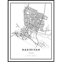 Algopix Similar Product 12 - Nasiriyah Map Print Iraq Map Art