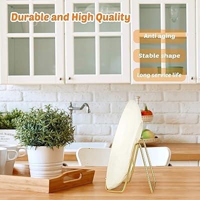 4 Pack Wooden Easel Display Stand Plate Picture Stand for Picture