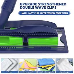 MEXERRIS Microfiber Floor Mop for Hardwood Cleaning - 360 Rotating Dust Wet Mop