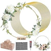 Algopix Similar Product 8 - 15 Pcs 12Inch Metal Floral Hoop Wreath