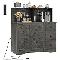 Algopix Similar Product 4 - FIONESO Farmhouse Sideboard Buffet