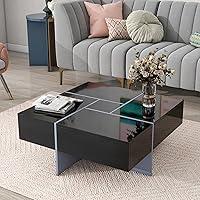 Algopix Similar Product 19 - Polibi Square Coffee Table with 4