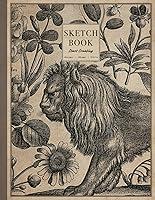 Algopix Similar Product 10 - Floral Sketchbook with Vintage Lion and