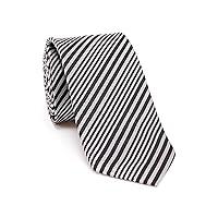 Algopix Similar Product 18 - Classic Black Striped Necktie for Men 