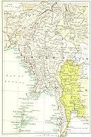 Algopix Similar Product 14 - Burma Myanmar Map Journal Vintage Map