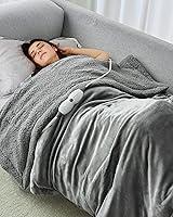 Algopix Similar Product 17 - Heated Weighted Blanket Sherpa Fleece