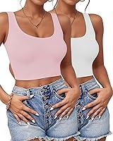 Algopix Similar Product 20 - 2Pcs Tank Tops for Women U Neck