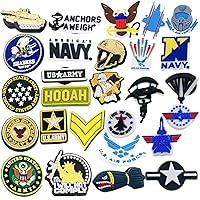 Algopix Similar Product 13 - 27PCS Army Shoe Charms Navy and Tanks