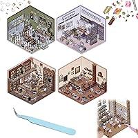 Algopix Similar Product 8 - KHFNKUG 4 Sets DIY 3D House Stickers