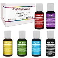 Algopix Similar Product 15 - 6 Color Cake Food Coloring LiquaGel