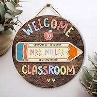 Algopix Similar Product 17 - Personalized Teacher Name Sign Back to