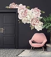Algopix Similar Product 4 - Murwall Floral Peonies Wall Decal