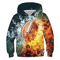 Algopix Similar Product 10 - uideazone Rugby Ball Hoodie for Boys