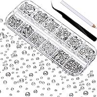 Algopix Similar Product 17 - 2000 Pieces Flat Back Gems Rhinestones
