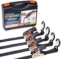 Algopix Similar Product 4 - Heavy duty Ratchet Straps  Pro Set  4