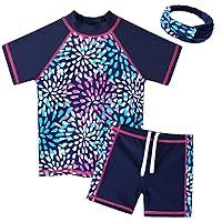 Algopix Similar Product 11 - BAOHULU Girls Rash Guard Swimsuit Two