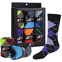 Algopix Similar Product 20 - Mens Dress Socks Argyle Cotton Assorted