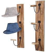 Algopix Similar Product 16 - MyGift Wall Mounted Hat Rack Rustic
