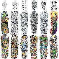 Algopix Similar Product 20 - Full Arm Temporary Tattoo 18 Sheets