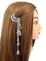 Algopix Similar Product 18 - QTMY Moon Rhinestone Tassel with