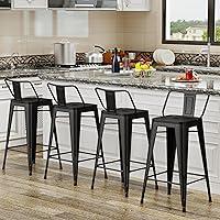 Algopix Similar Product 13 - Tongli Metal Bar Stools Set of 4