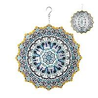 Algopix Similar Product 4 - Exhart Wind Spinner Sunflower Mandala