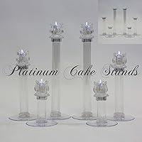 Algopix Similar Product 9 - Cake Stand Glass Candle Votive Set 6