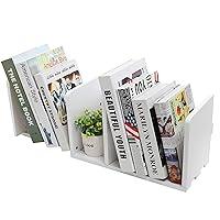 Algopix Similar Product 4 - MyGift White Wood Desktop Bookshelf