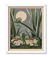 Algopix Similar Product 6 - Monem Art Frogs Under The Moon Poster 