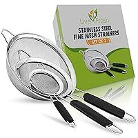Algopix Similar Product 15 - LiveFresh Fine Mesh Strainer Set  Rust