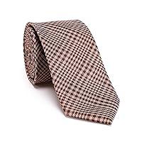 Algopix Similar Product 1 - Mens Brown Plaid Necktie Classic