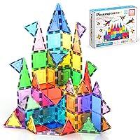 Algopix Similar Product 3 - PicassoTiles Magnetic Tiles 60pcs Kids
