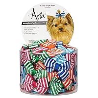 Algopix Similar Product 13 - Aria Candy Stripe Bows for Dogs