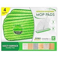 Algopix Similar Product 10 - Microfiber Mop Pads 4 Pack  Reusable