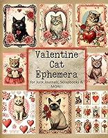 Algopix Similar Product 20 - Valentine Cat Ephemera for Junk