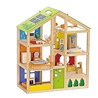 Algopix Similar Product 3 - All Seasons Kids Wooden Dollhouse by