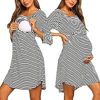 Algopix Similar Product 8 - Ekouaer Nursing Nightgown Nightdress