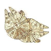 Algopix Similar Product 10 - MFalcon Coaster Set of 2 Raw Wood