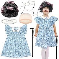 Algopix Similar Product 11 - Tisancy 9 Pcs Old Lady Costume Kit